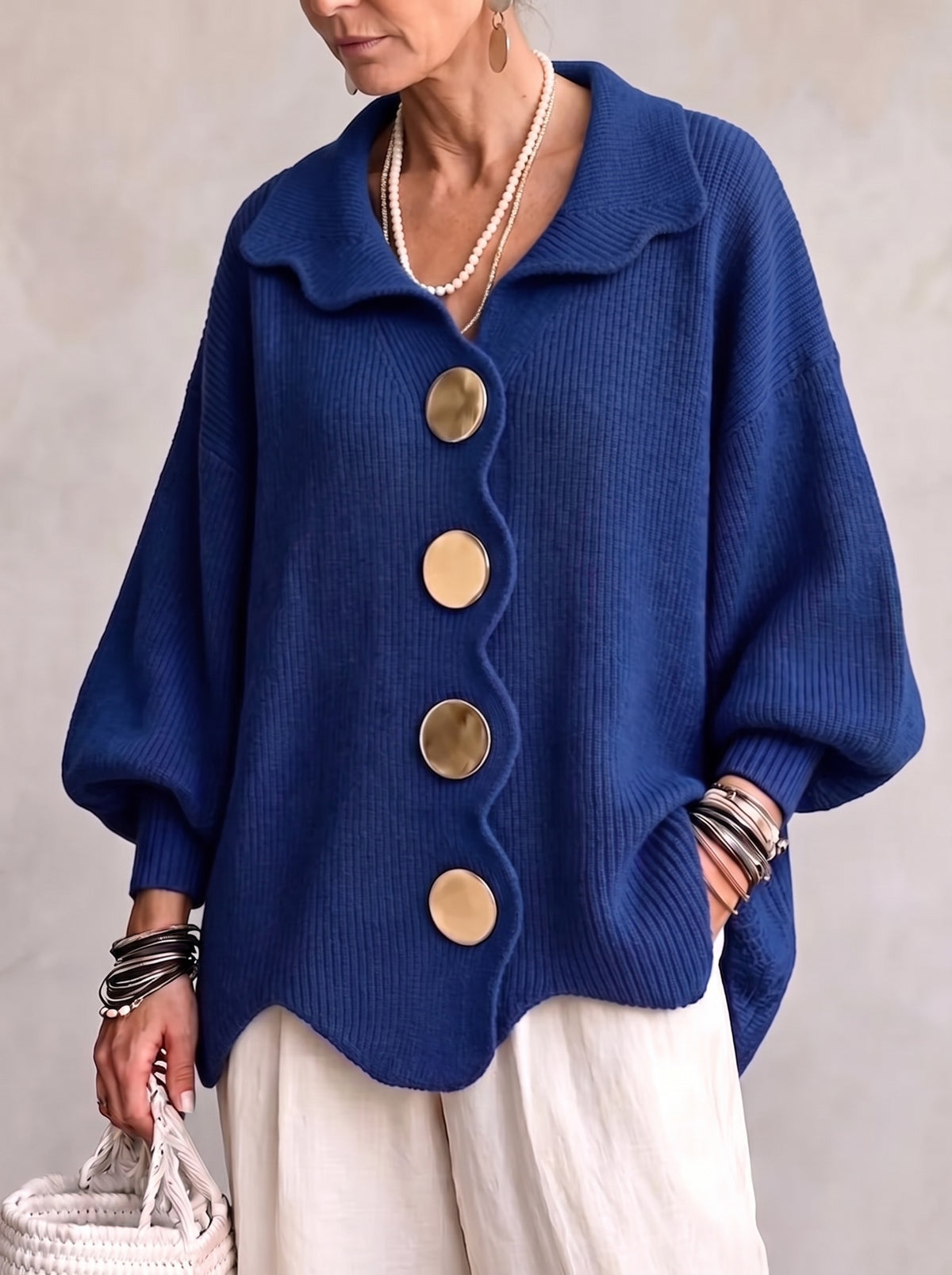 Isadora™ | Scalloped Knit Cardigan