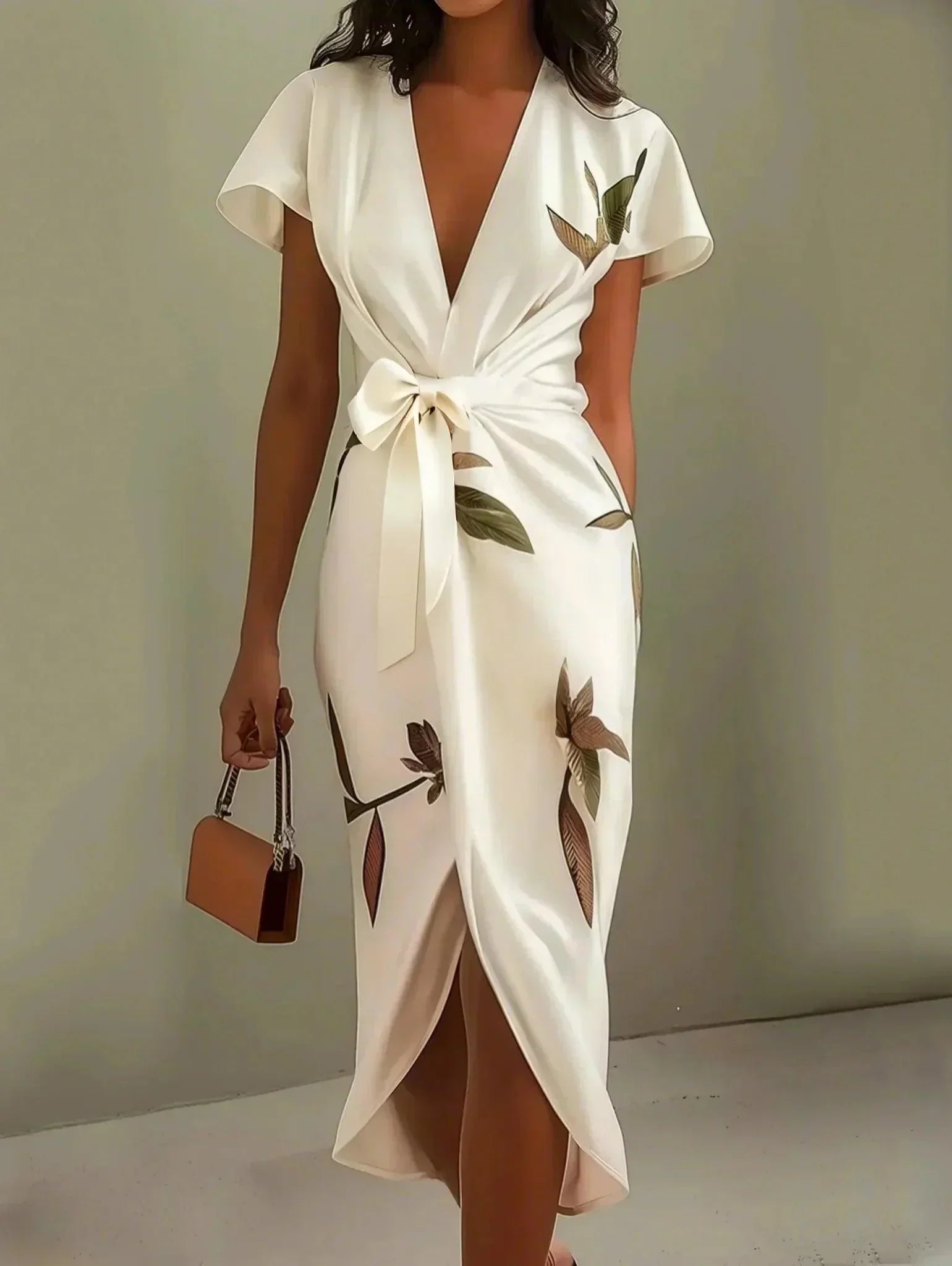 Claudette™ | Floral Wrap Midi Dress
