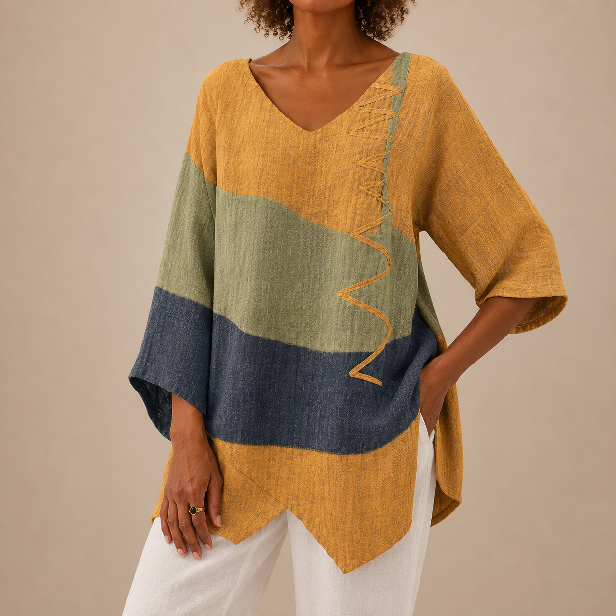 Solene™ | Sunset Color Block Tunic