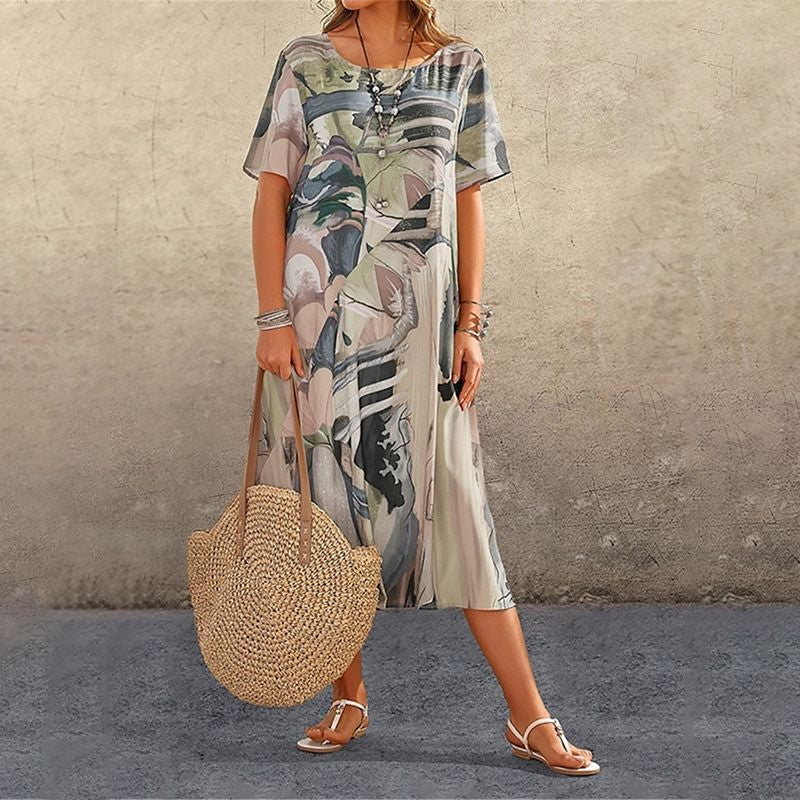 Rhonda™ | Vibrant Tropical Print Dress