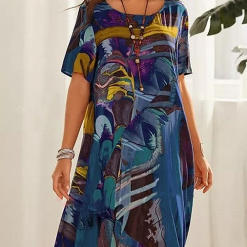 Rhonda™ | Vibrant Tropical Print Dress