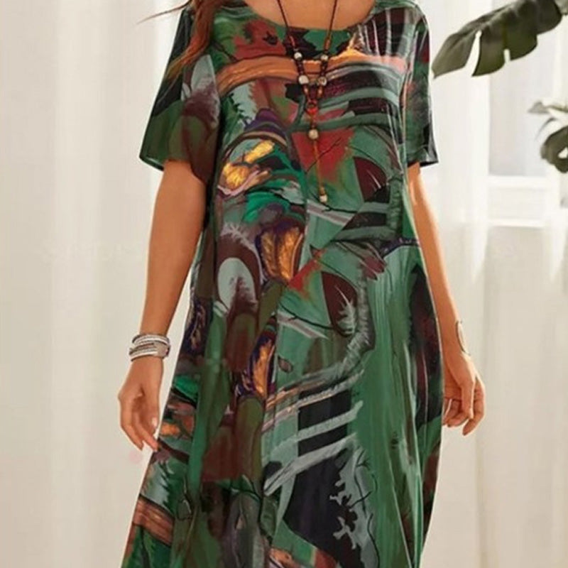 Rhonda™ | Vibrant Tropical Print Dress