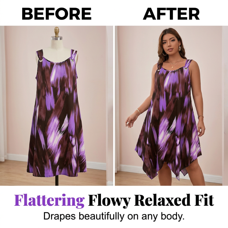 Ondine™ | Gradient Print Sleeveless Dress