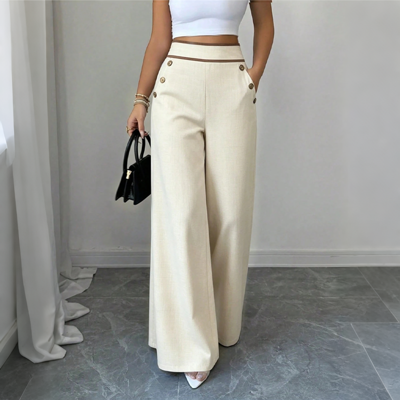 Susannah™ | Wide Leg Button Trousers