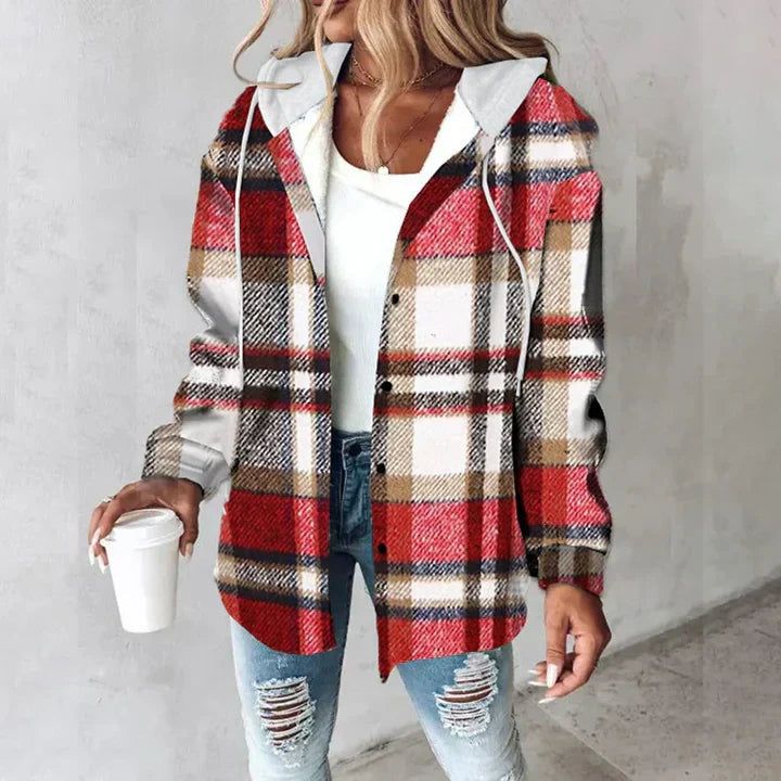 Orvelle™ | Hooded Plaid Shacket