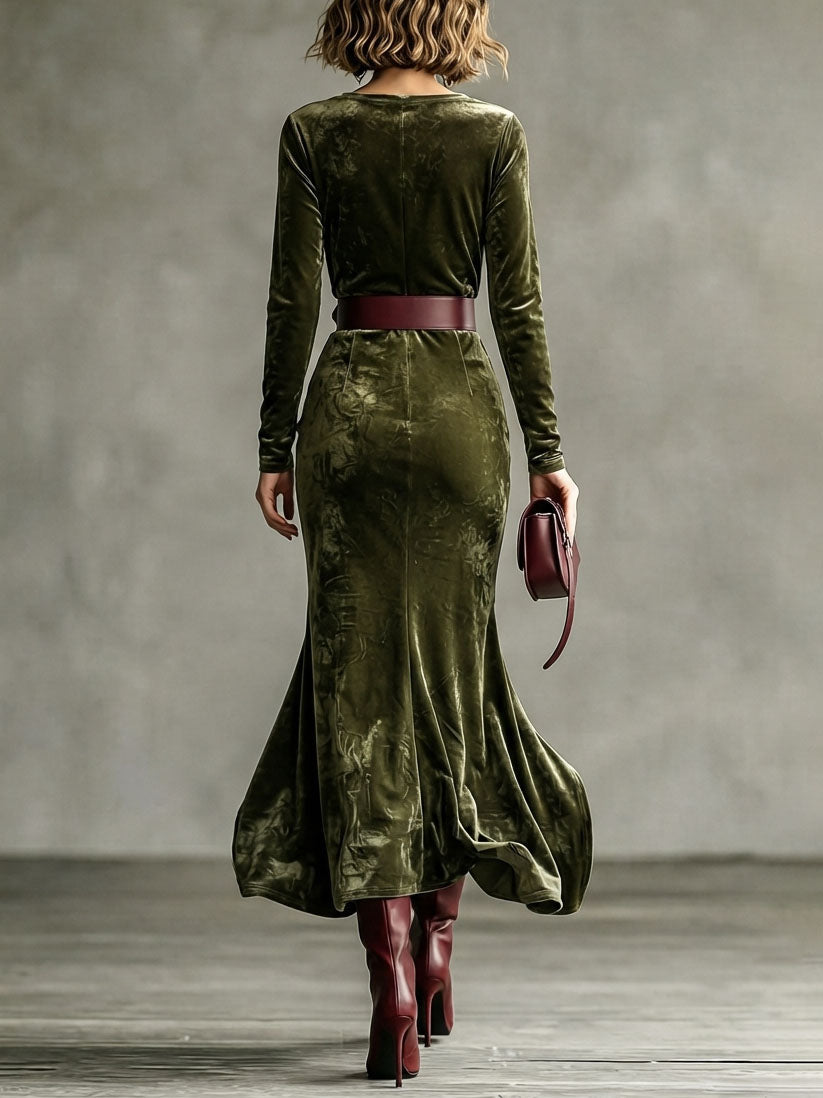 Mireille™ | Long Sleeve Mermaid Maxi Dress