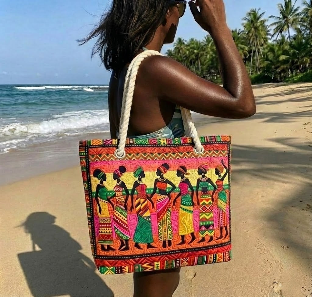 Imara™ | Quilted Beach Tote Bag