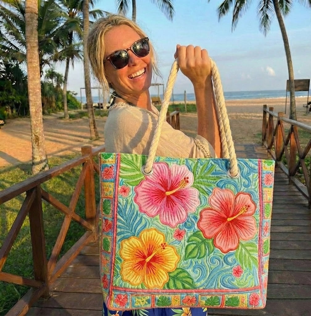Hibiscove™ | Beach Tote Bag