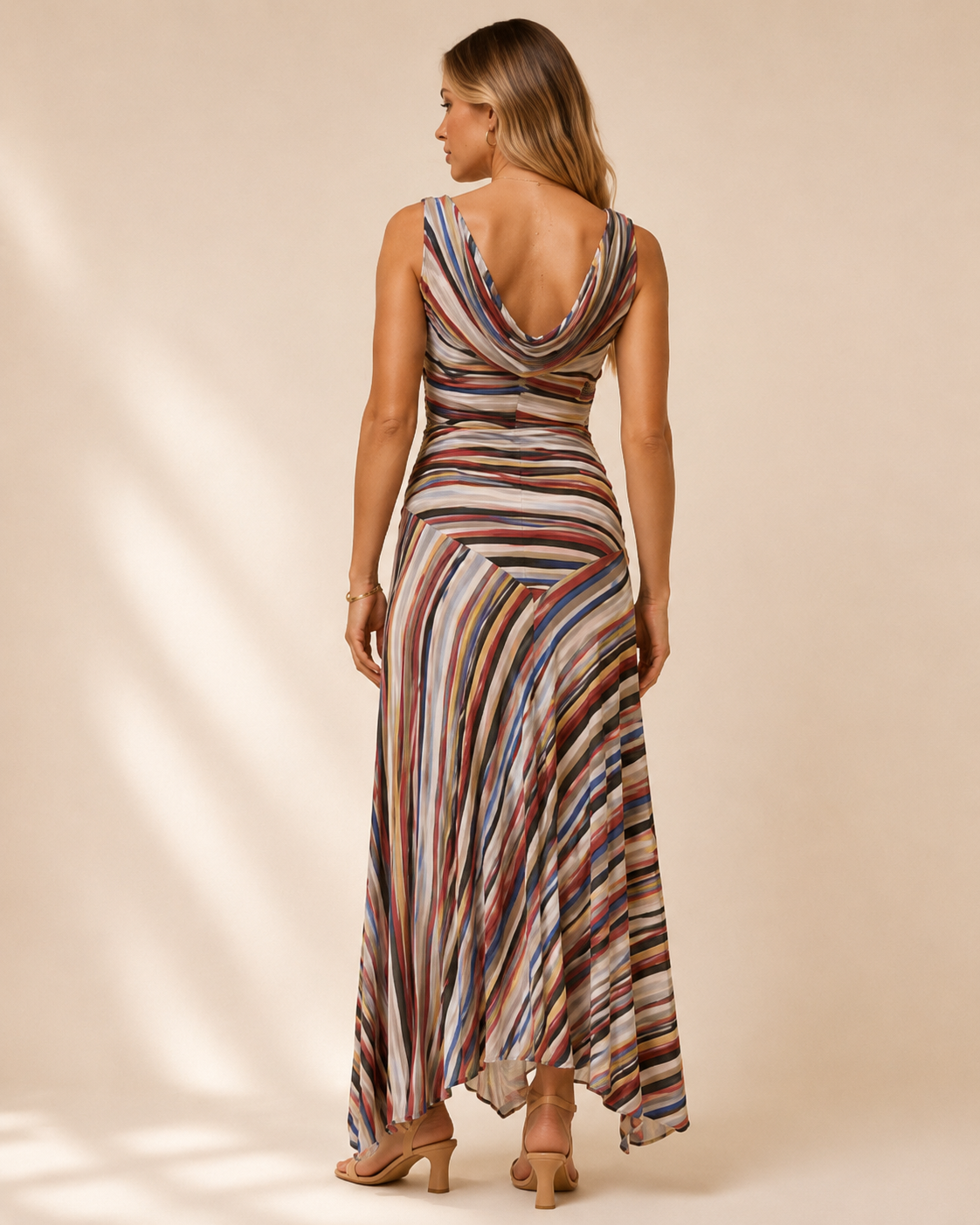 Naveera™ | Stripe Maxi Dress