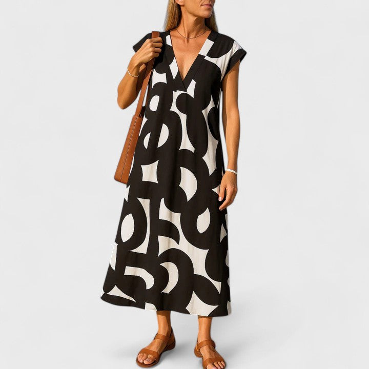 Flowing V-Neck Dress
