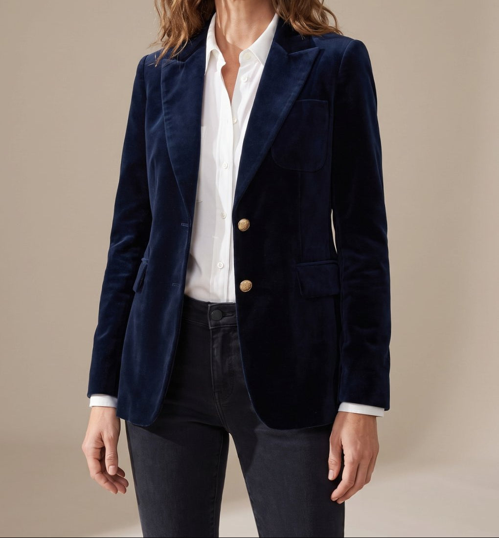 Lucinda™ | Slim-Fit Gold-Button Blazer