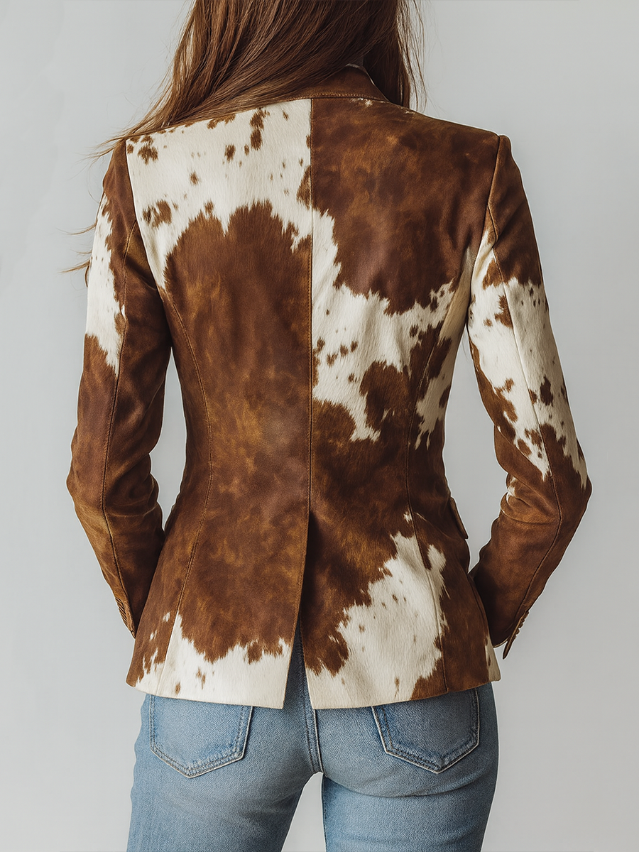 Maverick™ | Vintage Cow Print Blazer