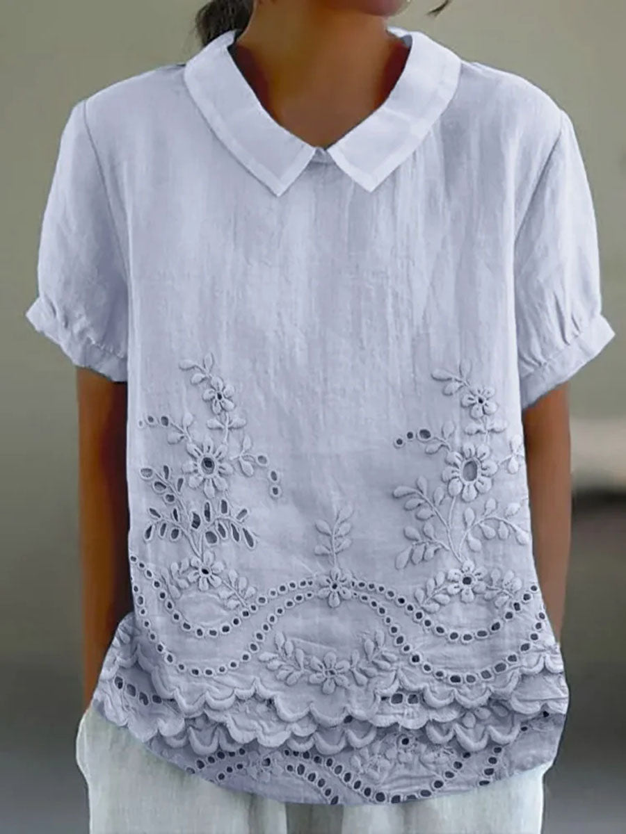 Klarette™ | Floral Embroidered Shirt