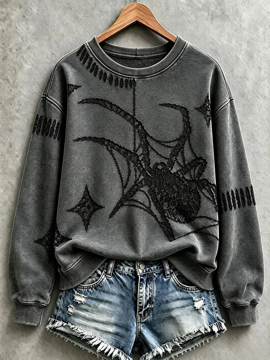 Women's Halloween Spider Web Sweatshirt