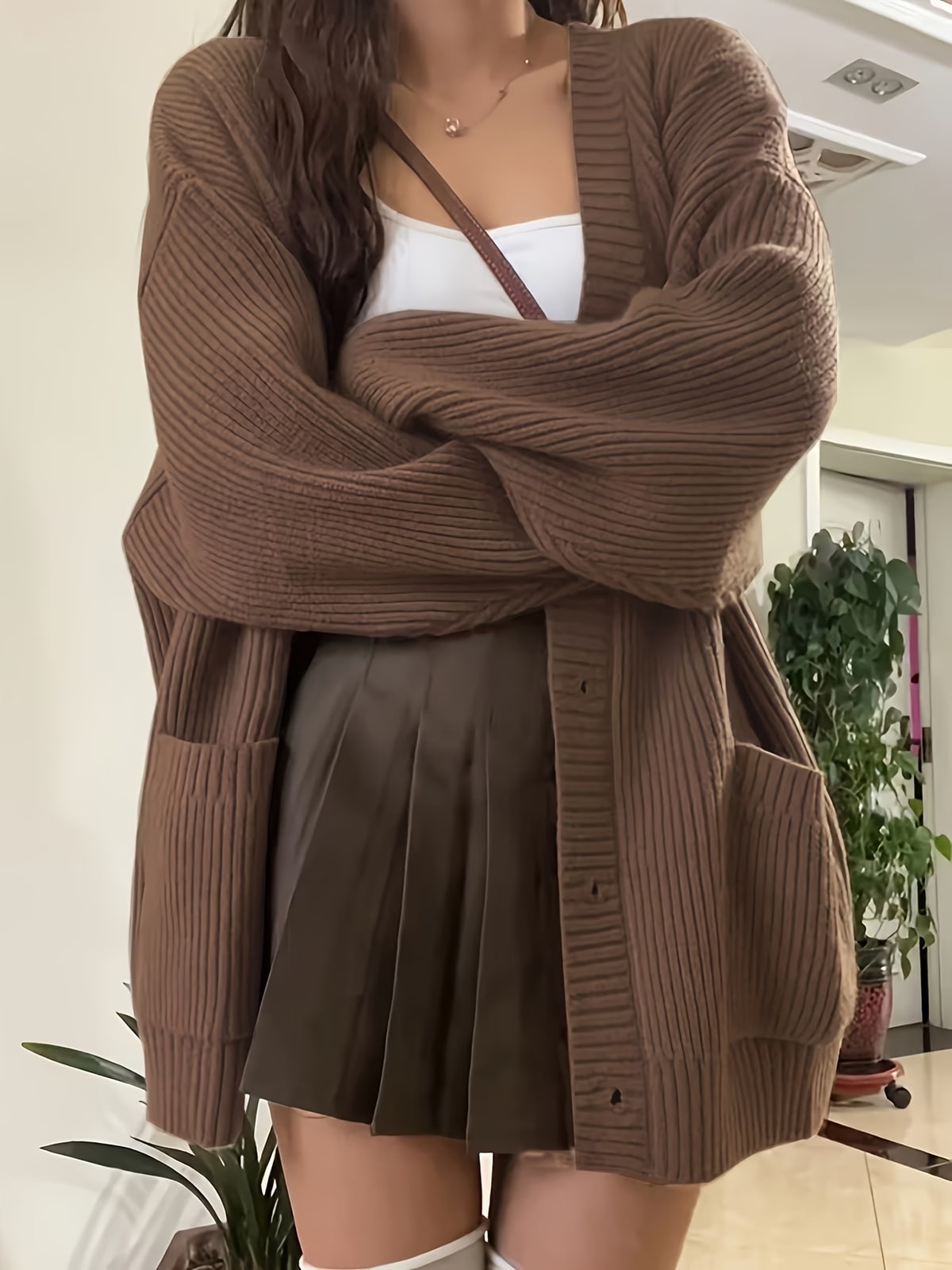Darcey | Oversized Chunky Button Cardigan