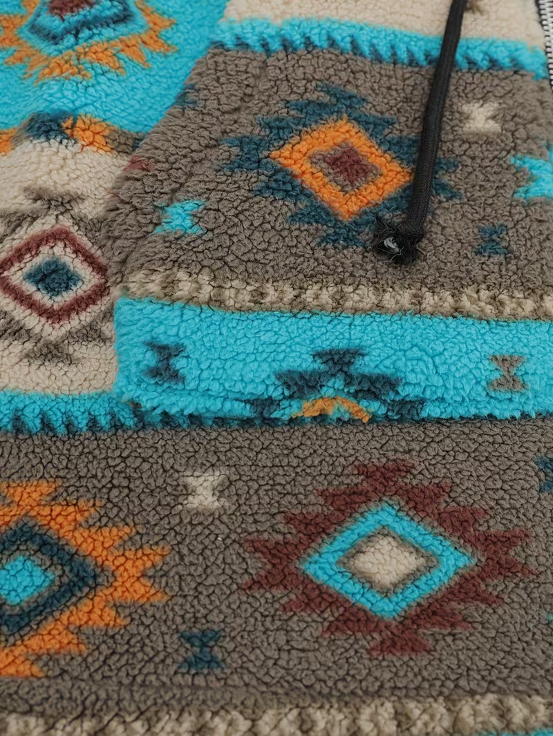 Winterbourne™ | Hooded Aztec Sherpa Coat — 5
