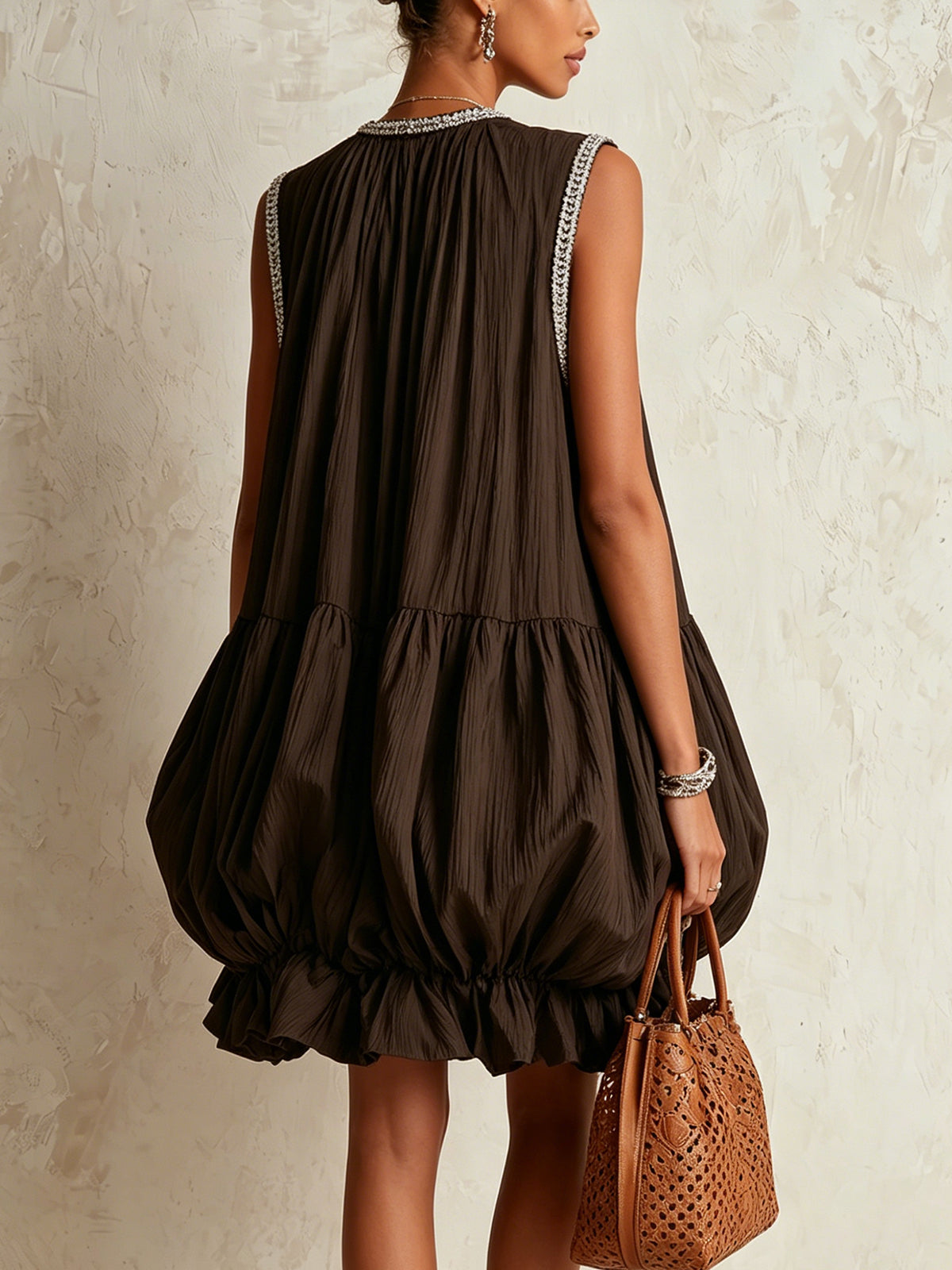 Theodine™ | Sleeveless Bubble Hem Mini Dress