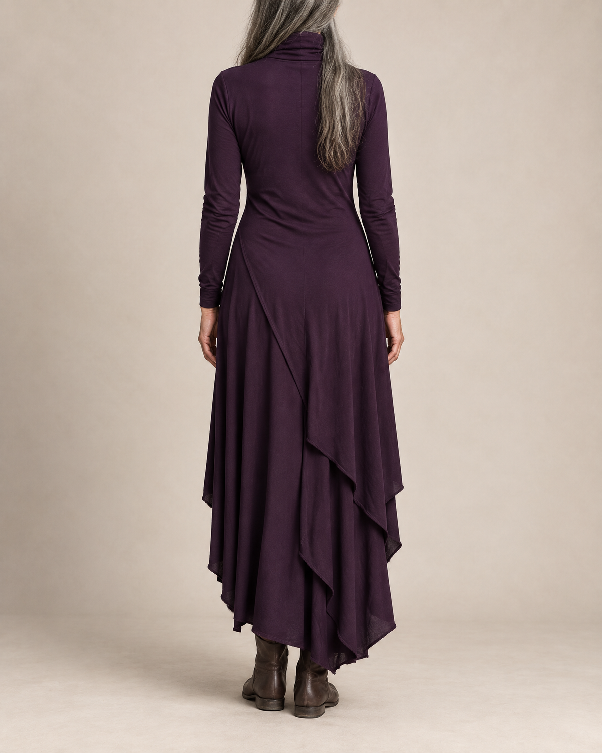 Josefine™ | Draped Turtleneck Maxi Dress