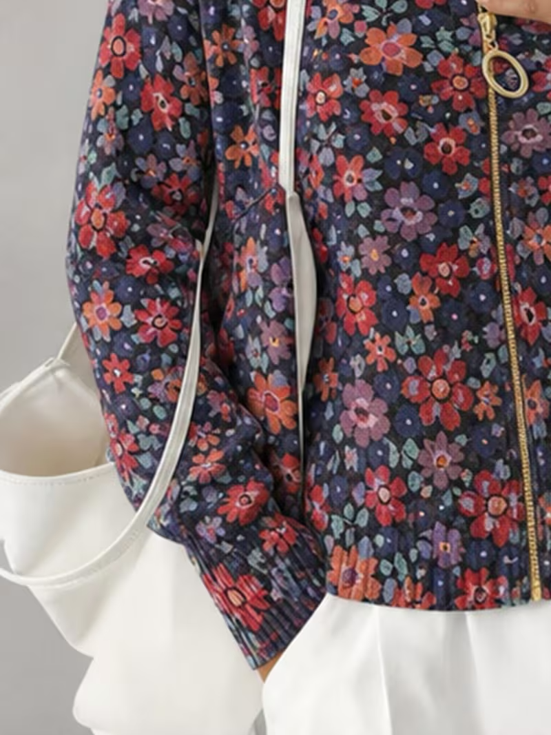 Vireya™ | Ditsy Floral Zip Cardigan — 4