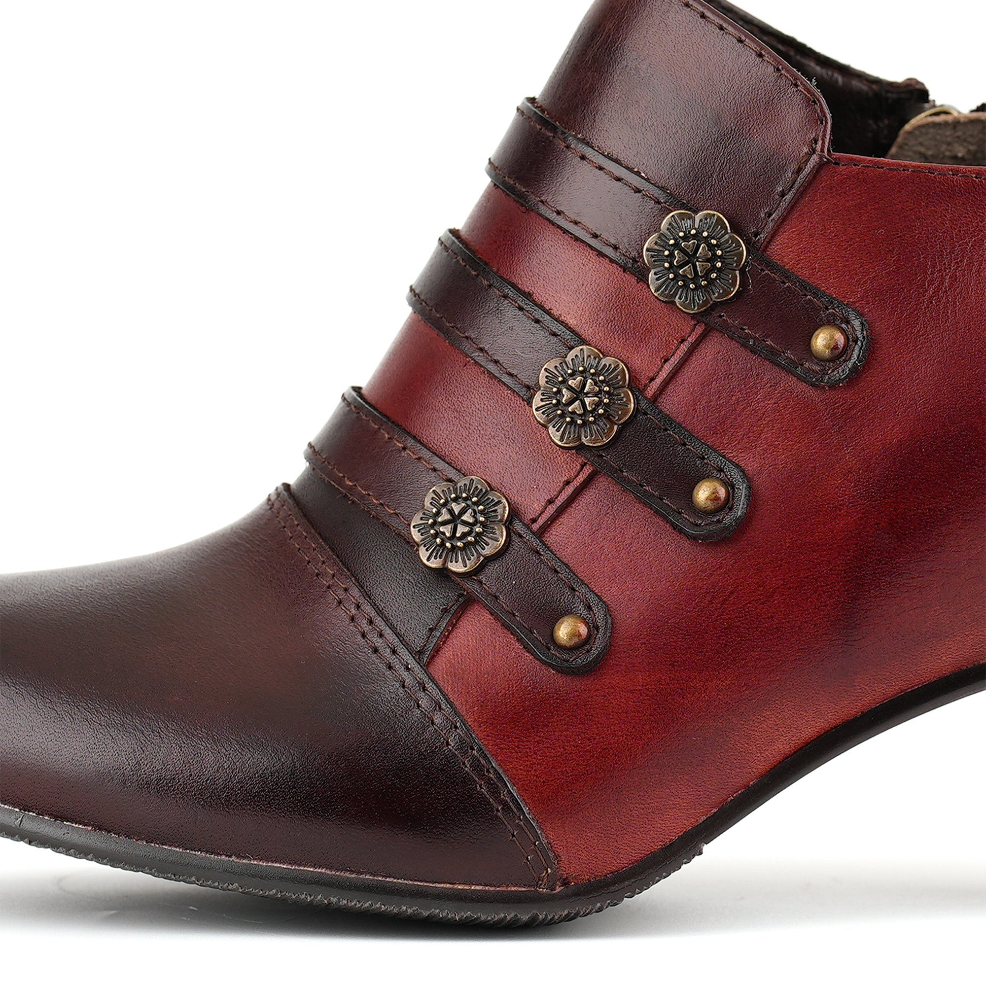 Roswyn™ | Vintage Two-Tone Floral Bootie