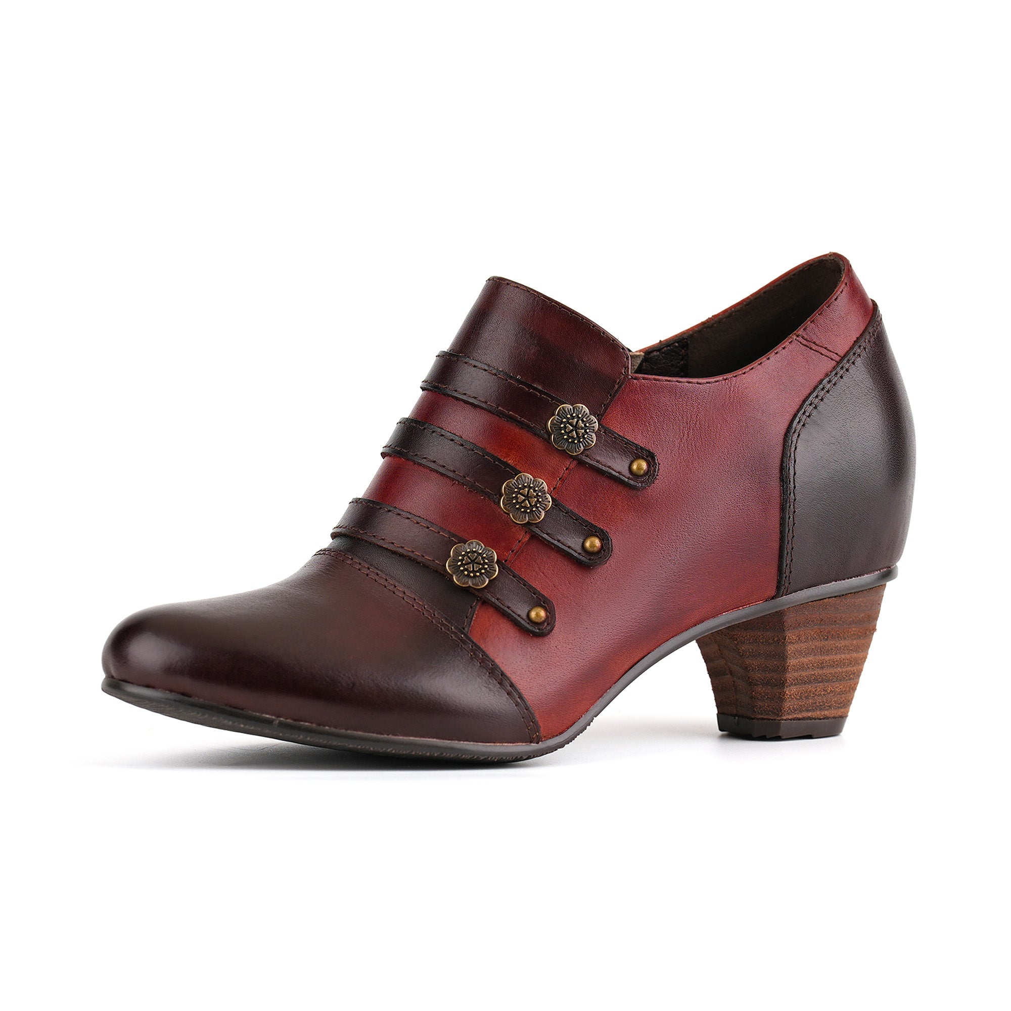 Roswyn™ | Vintage Two-Tone Floral Bootie