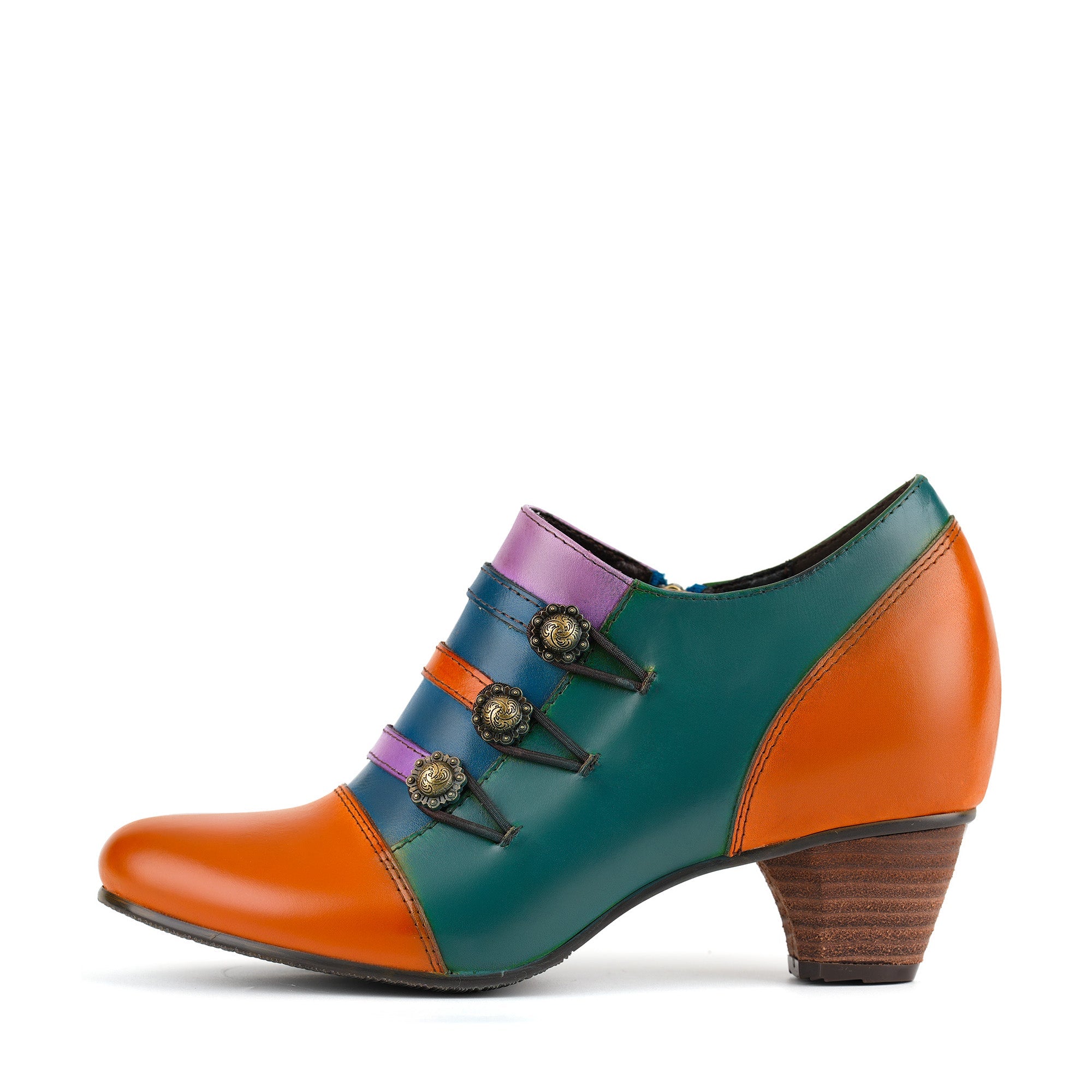 Oranthea™ | Vintage Colorblock Decorative Button Pump