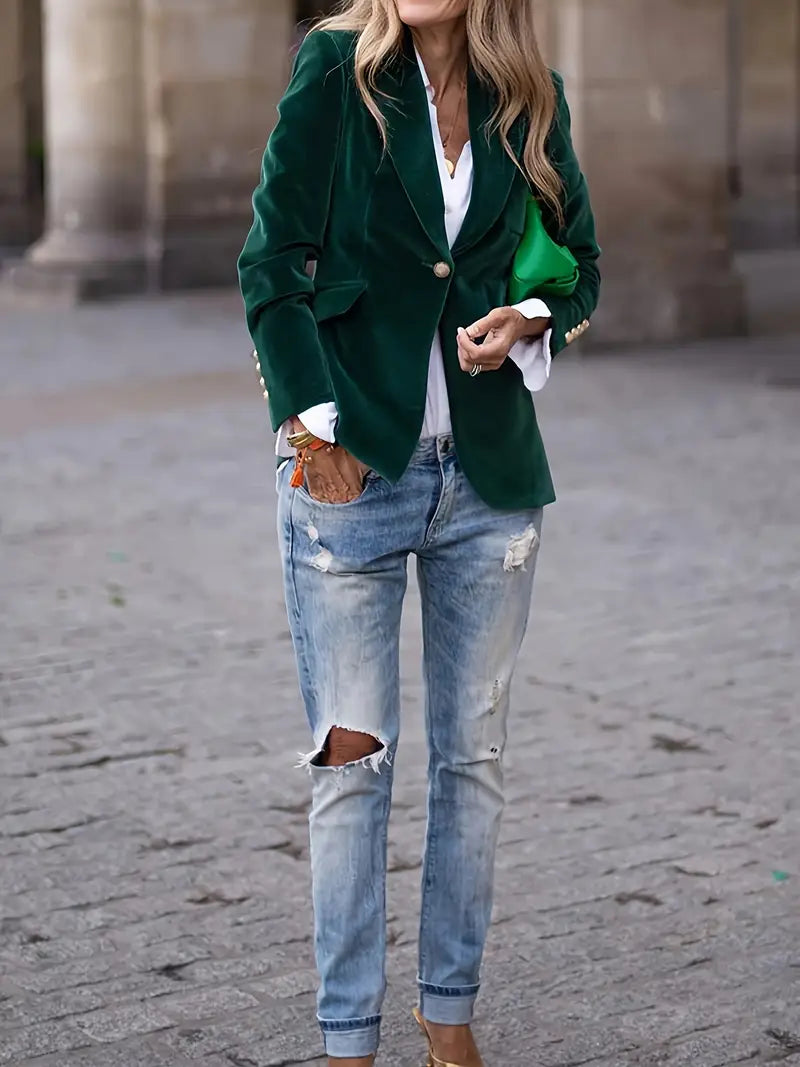 Women's Luxurious Velvet Blazer