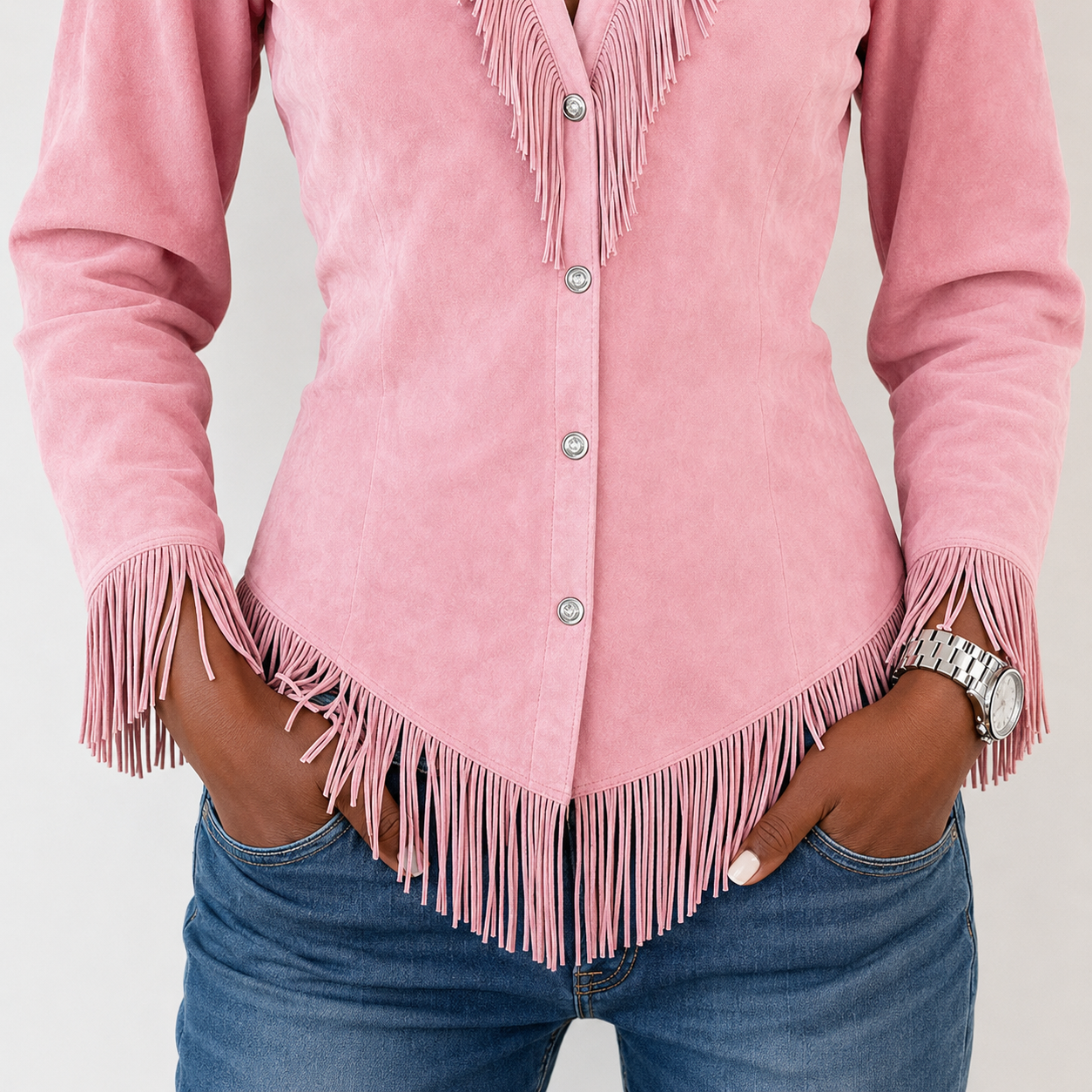 Kinley™ | Fringe Button-Up Blouse