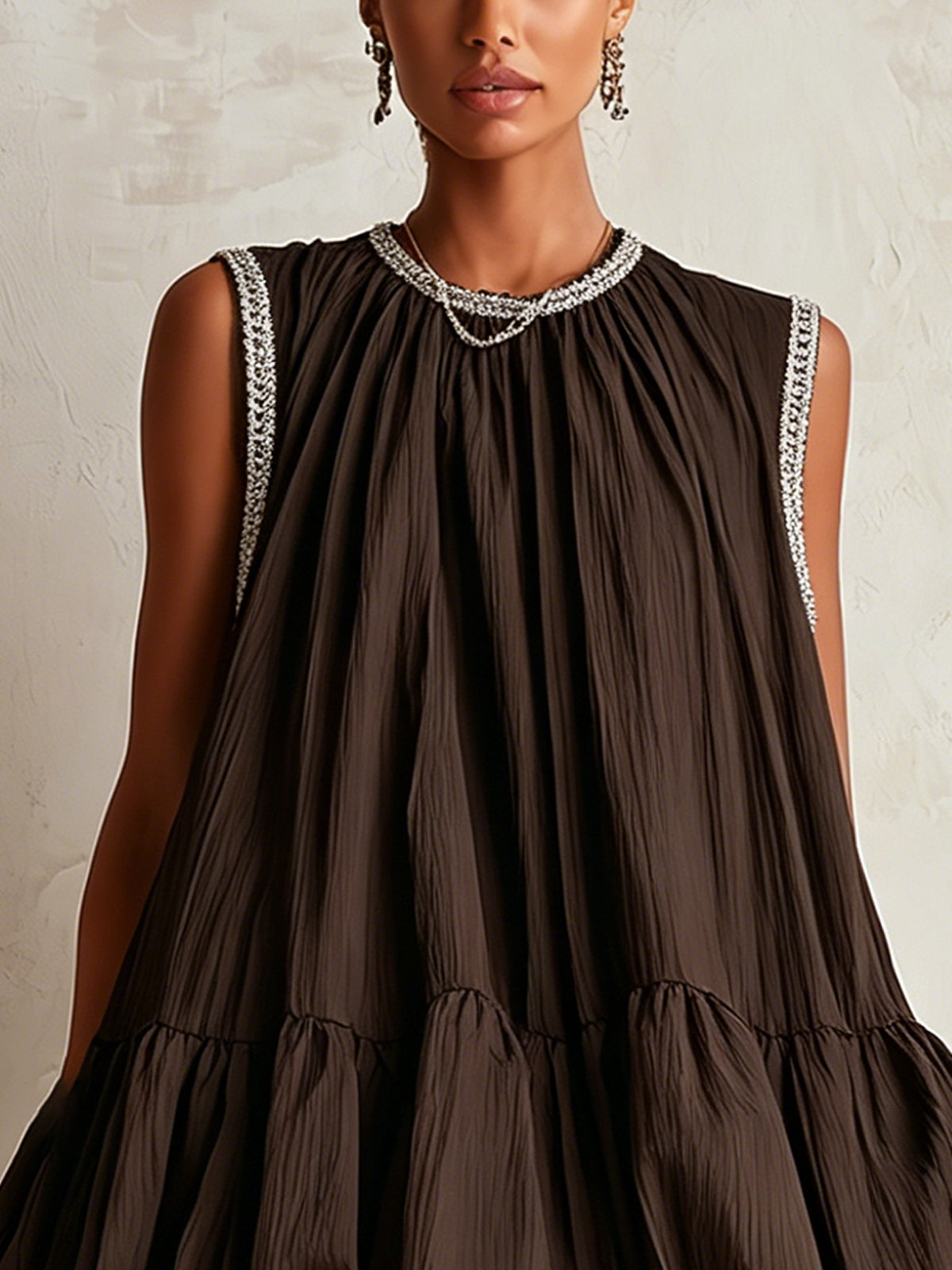 Theodine™ | Sleeveless Bubble Hem Mini Dress