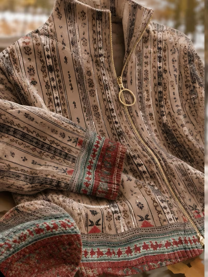 Wrenford™ | Woven Stripe Zip Cardigan — 6