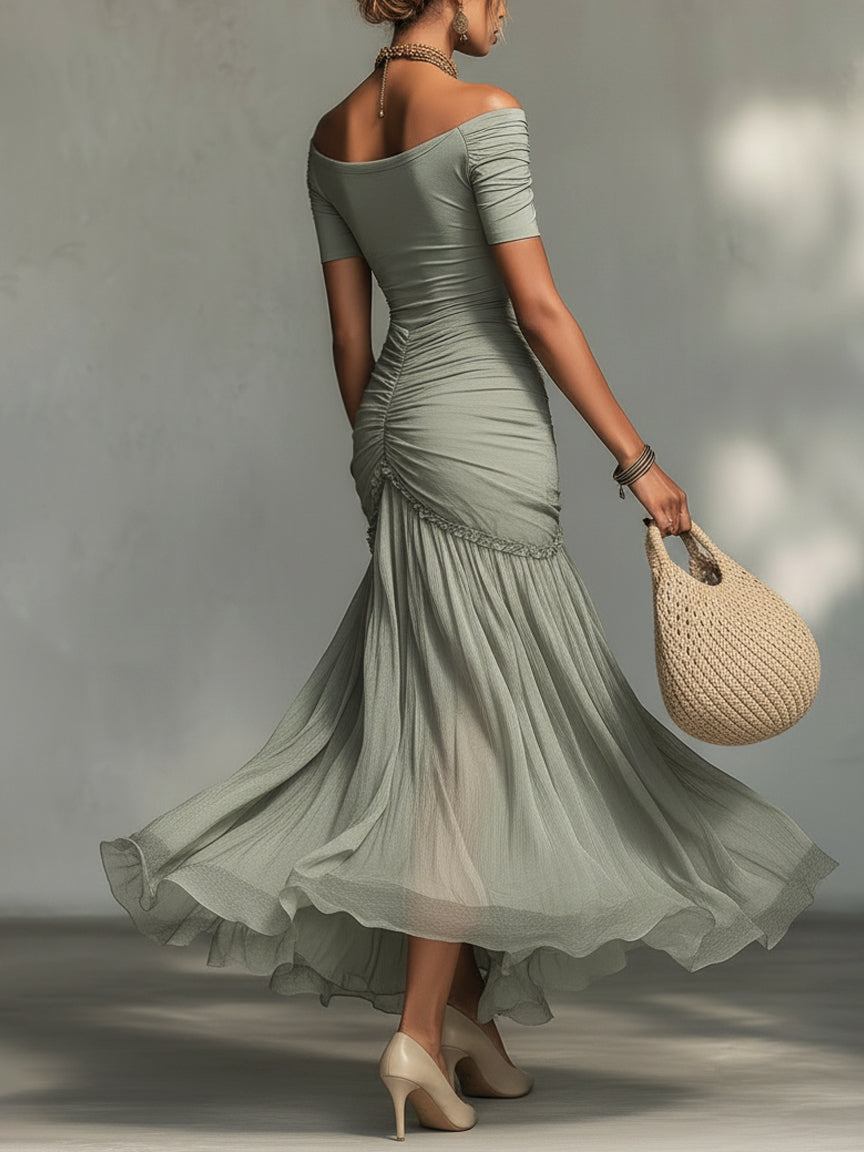 Paloma™ | Off-Shoulder Ruched Maxi Dress