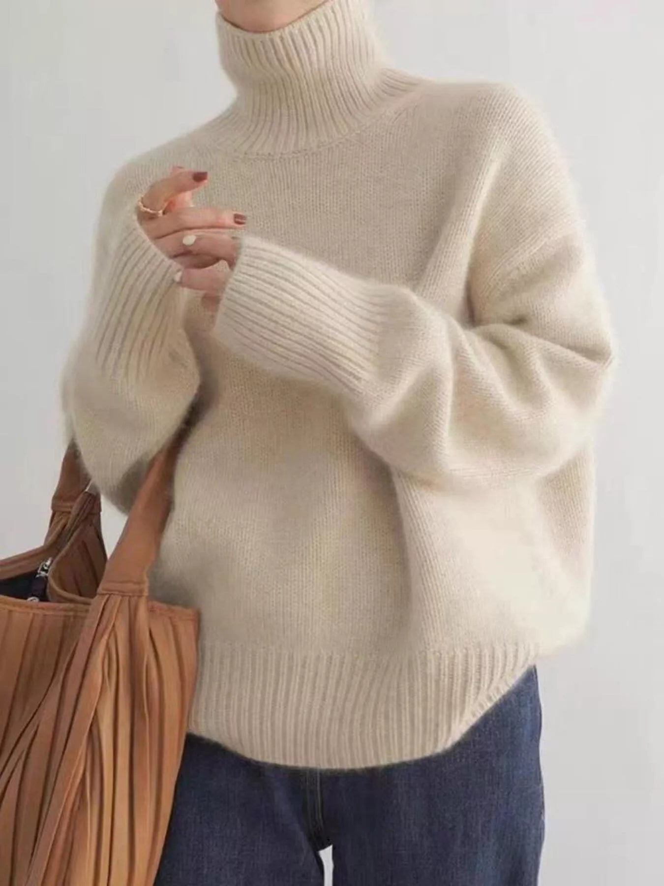 Scarlett | Turtleneck Dropped Shoulder Sweater