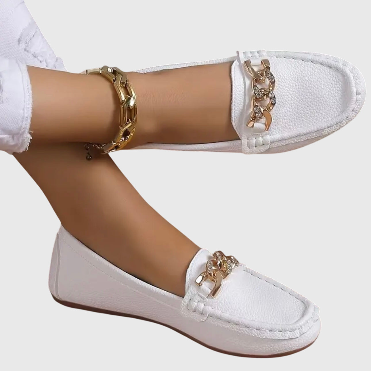 Katarina™ | Chain-Embellished Loafer Flats