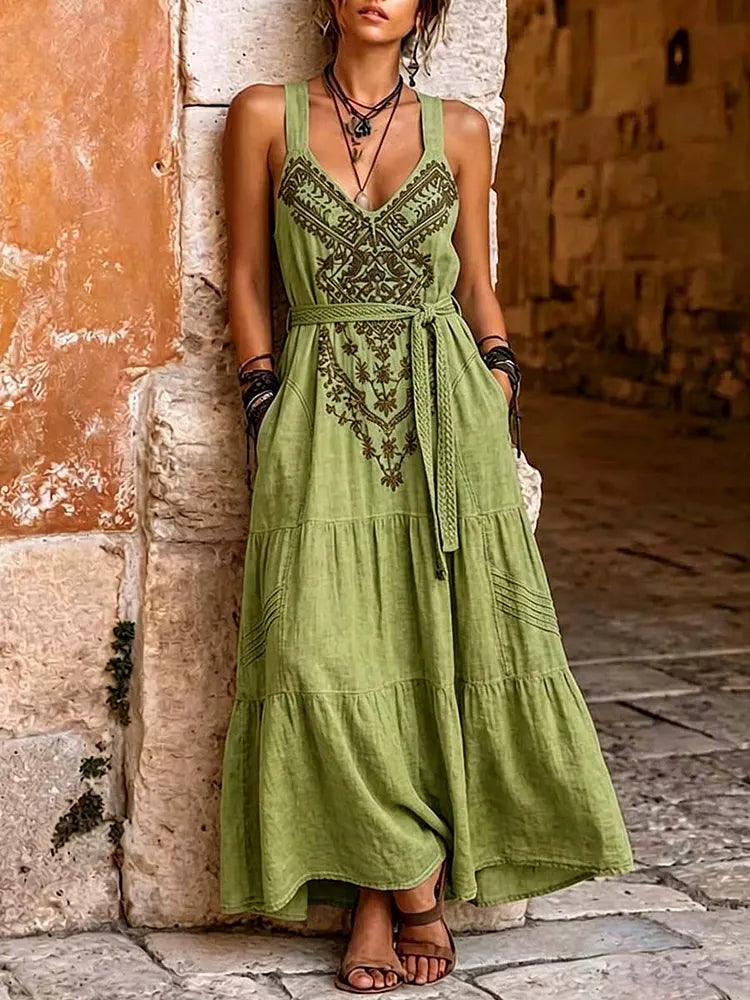 Eloise™ | Vintage-Inspired V-Neck Sundress