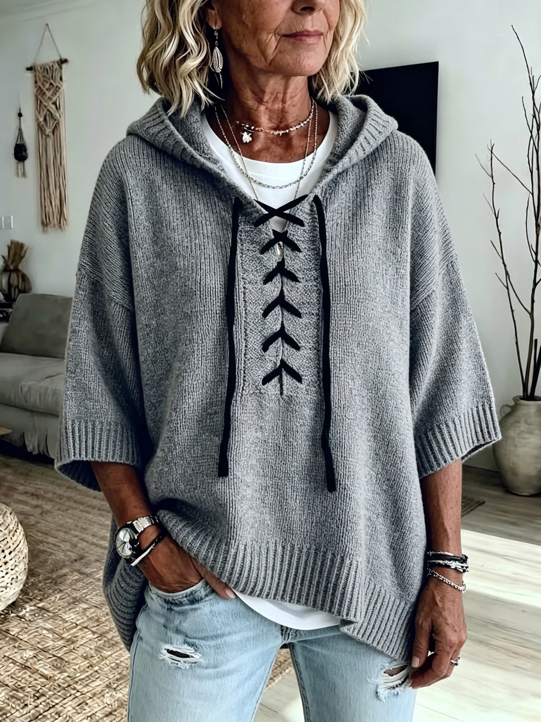 Bexley™ | Cross-Drawstring Hooded Sweater