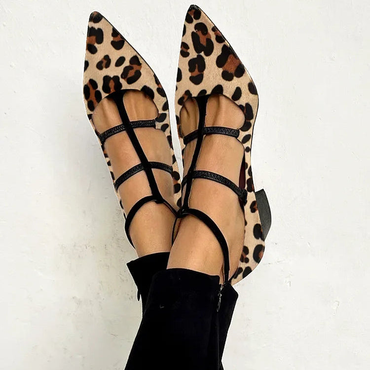 Vexelle™ | Heeled Shoes with Leopard Strap