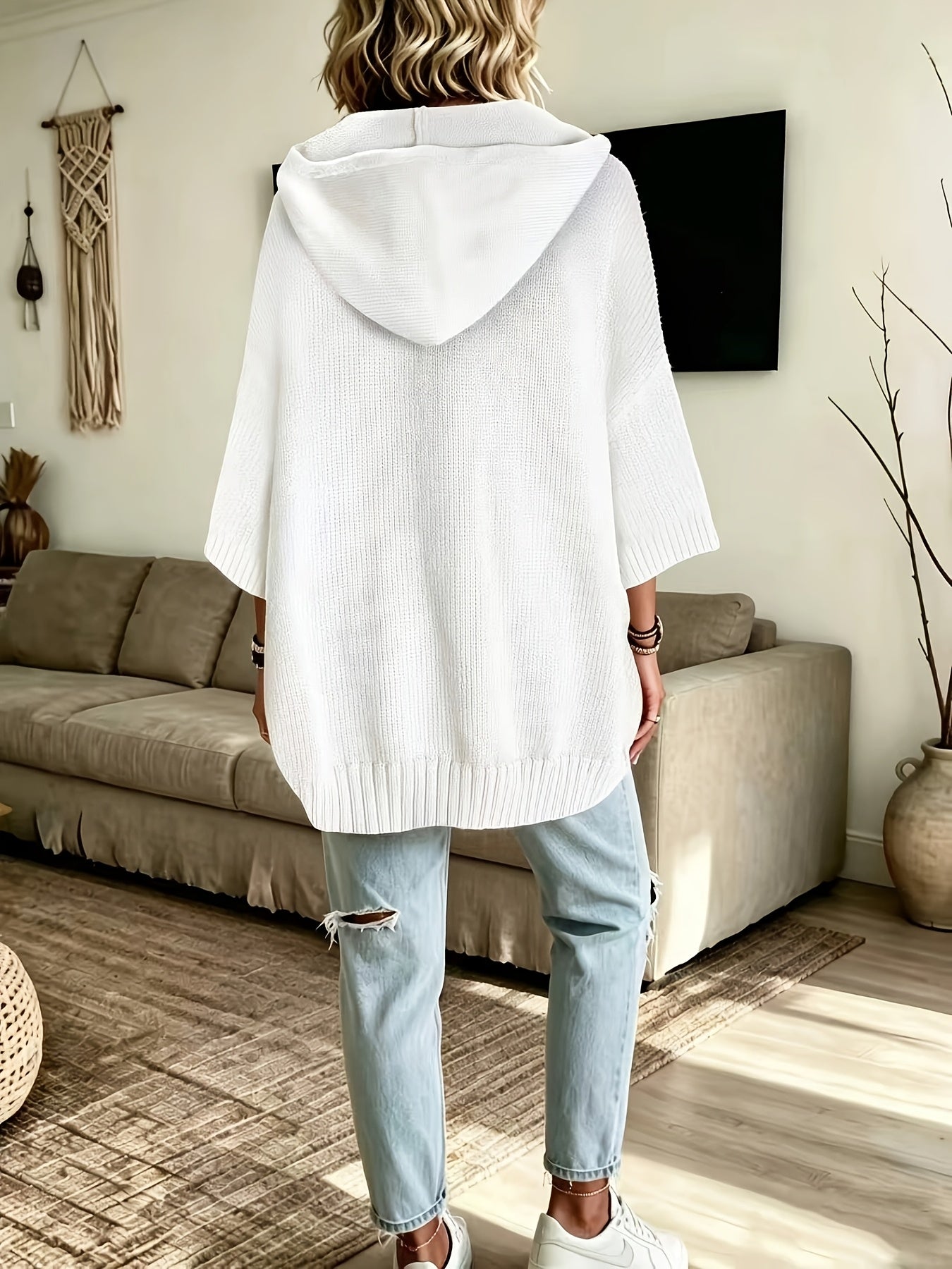Edalynn™ | Hooded Open-Front Cardigan
