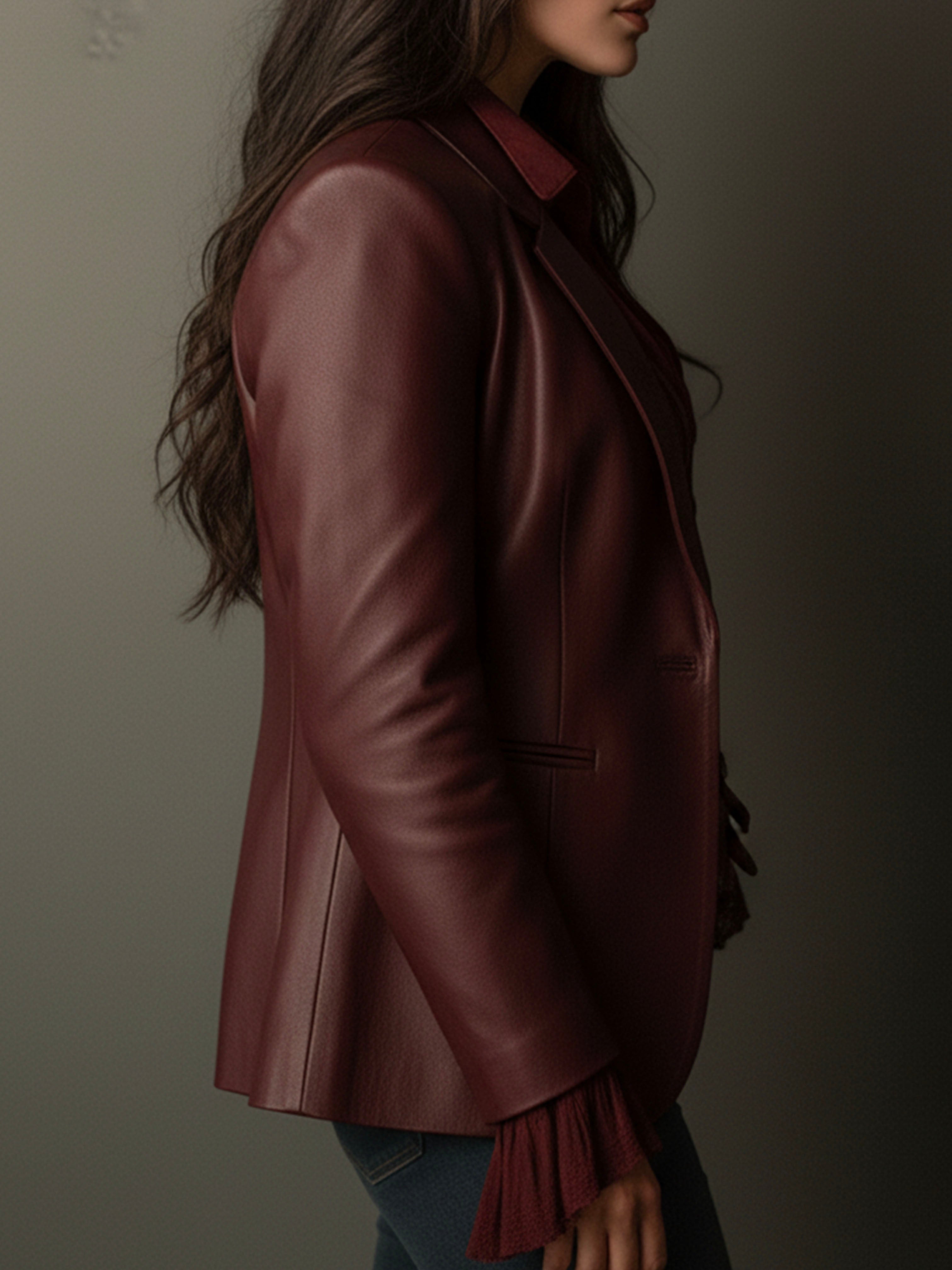Evadette™ | Vintage Burgundy Blazer