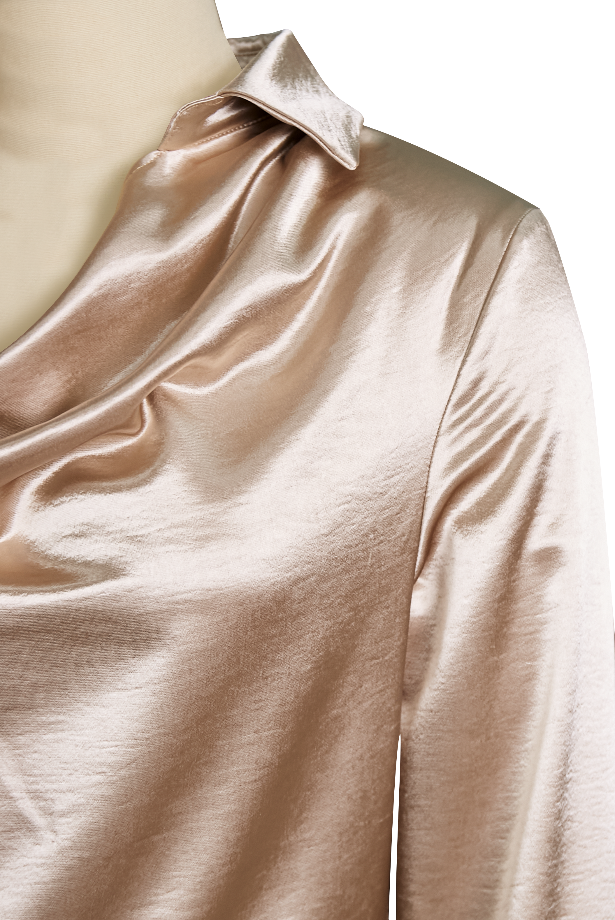 Isadora™ | Long Sleeve Draped Neckline Blouse