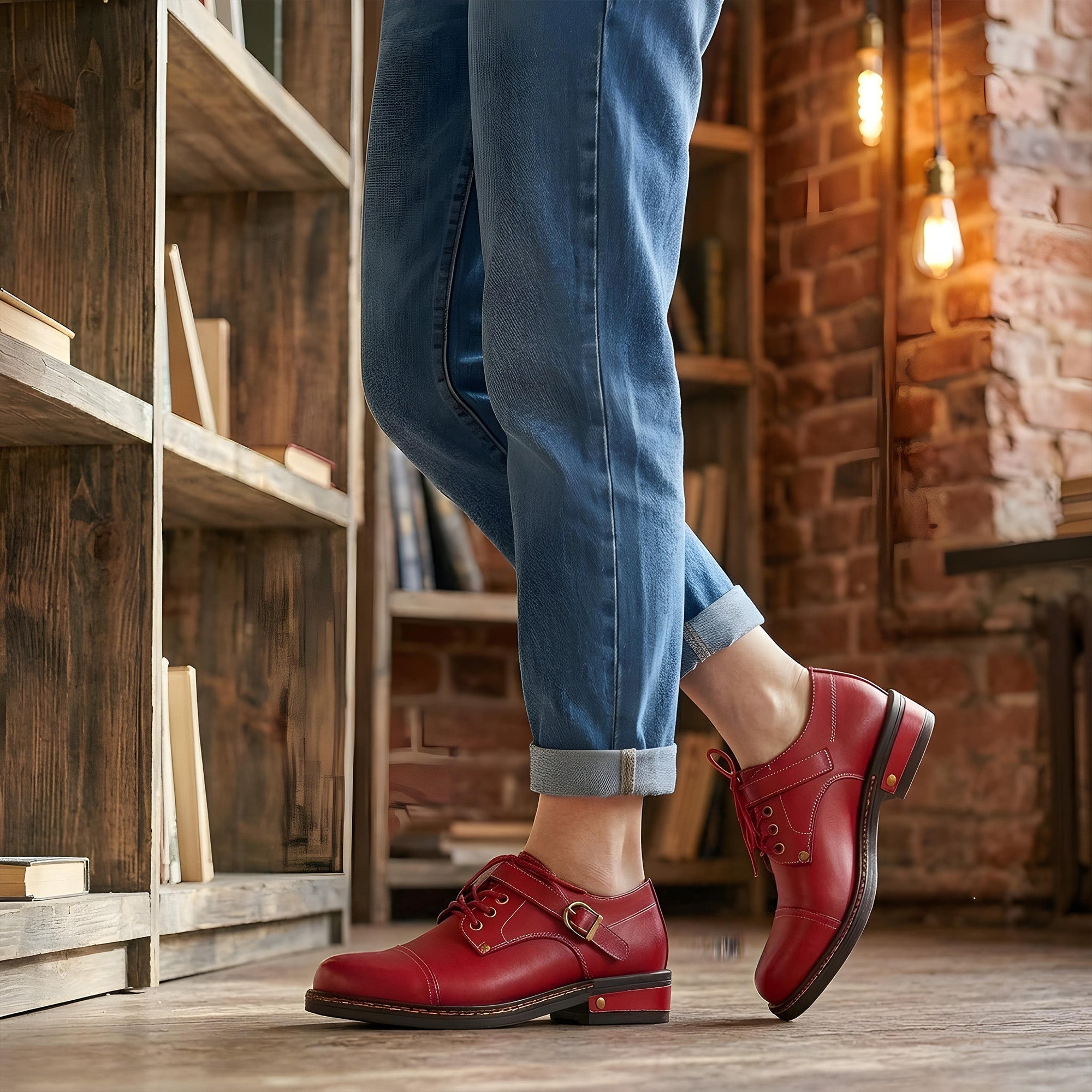 Valentina™ | Vintage Buckle Oxford Flat