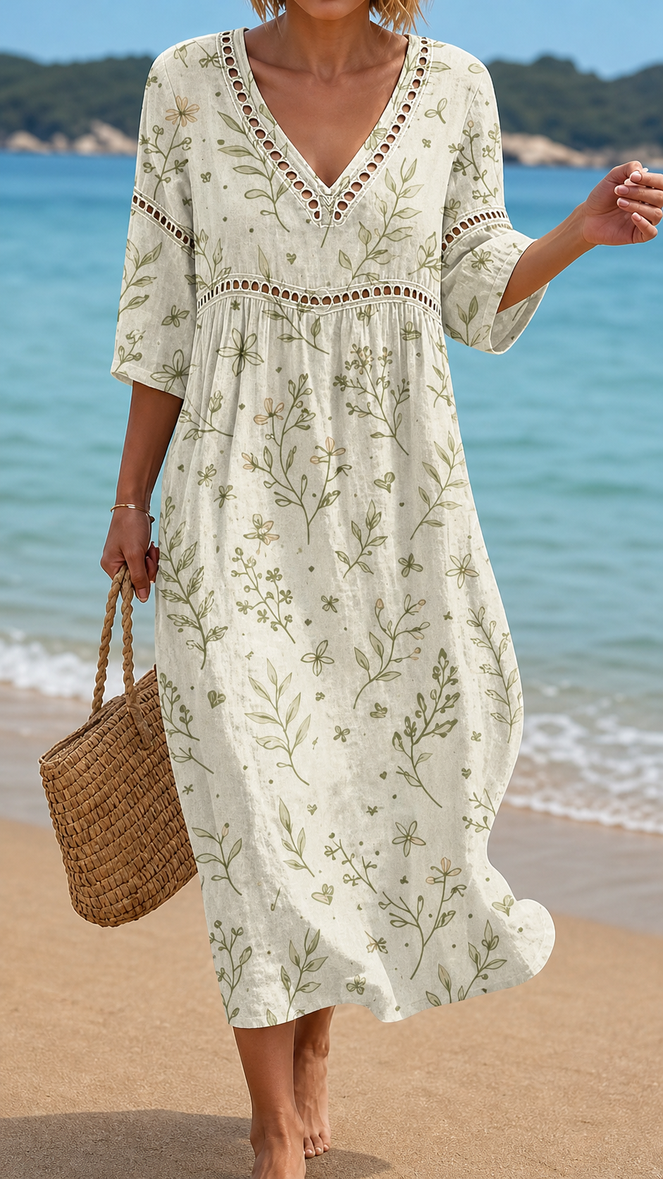 Arbella™ | Beach Dress with Botanical Print