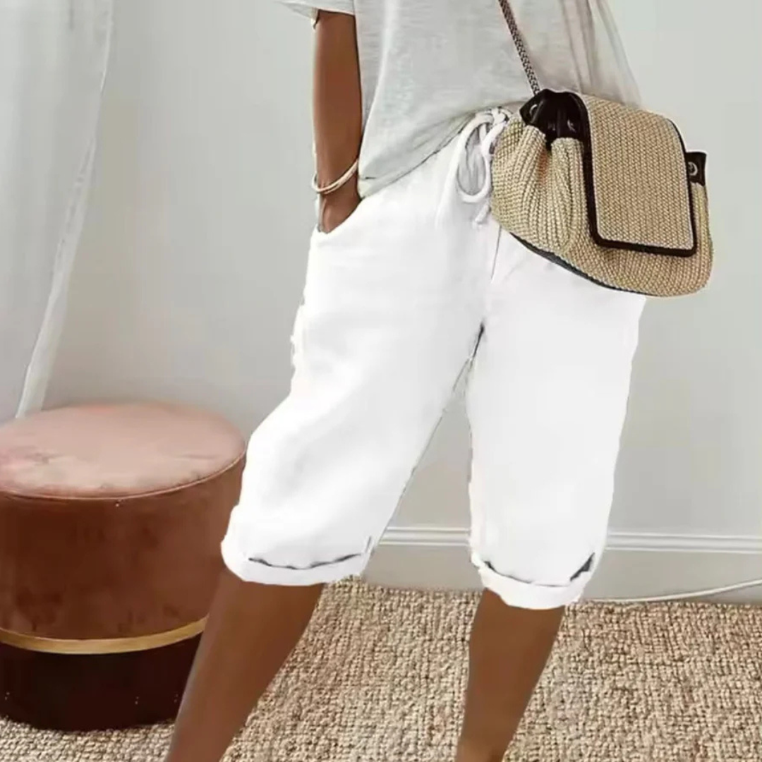 Annette™ | Drawstring Capri Shorts
