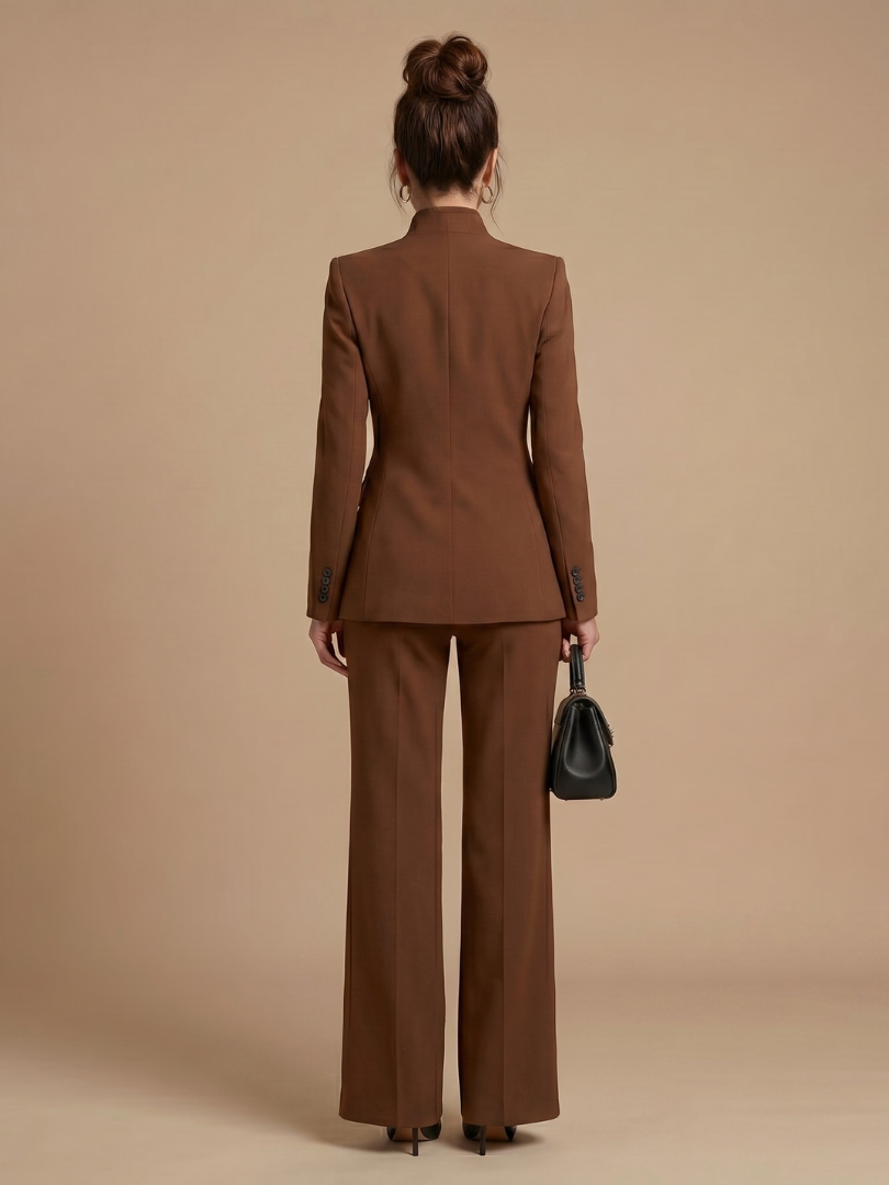 Karen | Women's Structured Stand Collar Tailored Suit