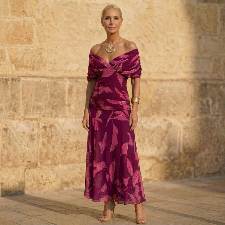 Philippa™ | Elegant Leaf Dress