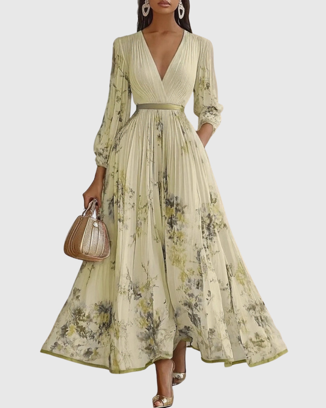 Celestine™ | Elegant Pleated Maxi Dress