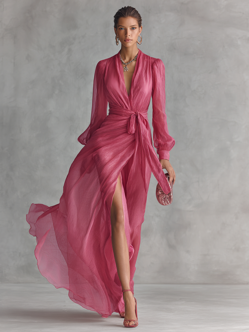 Solange™ | Flowing Wrap Maxi Dress