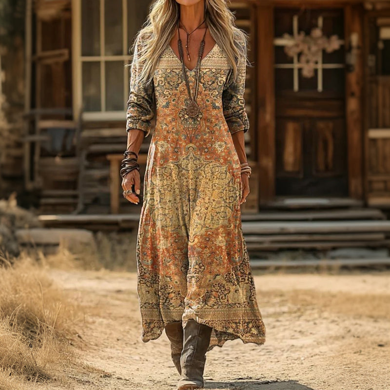 Priscilla™ | Vintage Inspired Effortless Style Maxi Dress