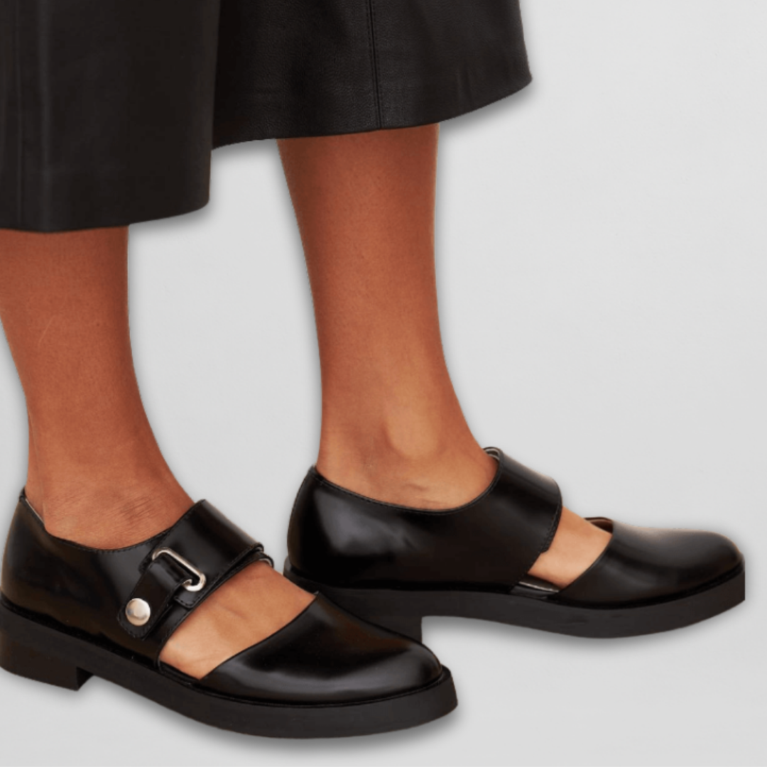Estela™ | Mary Jane Flat with Adjustable Buckle Strap