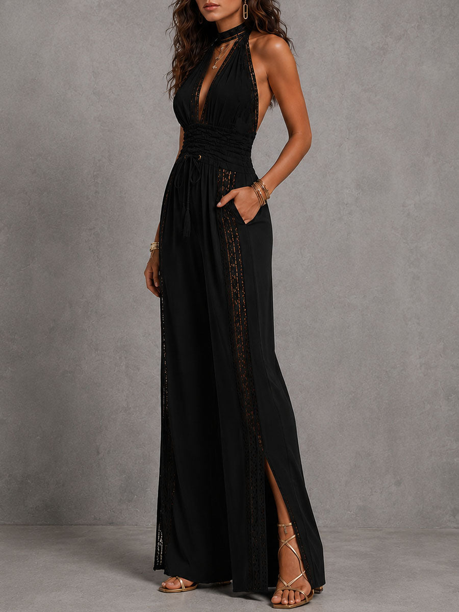 Pascale™ | Boho Lace Wide-Leg Jumpsuit