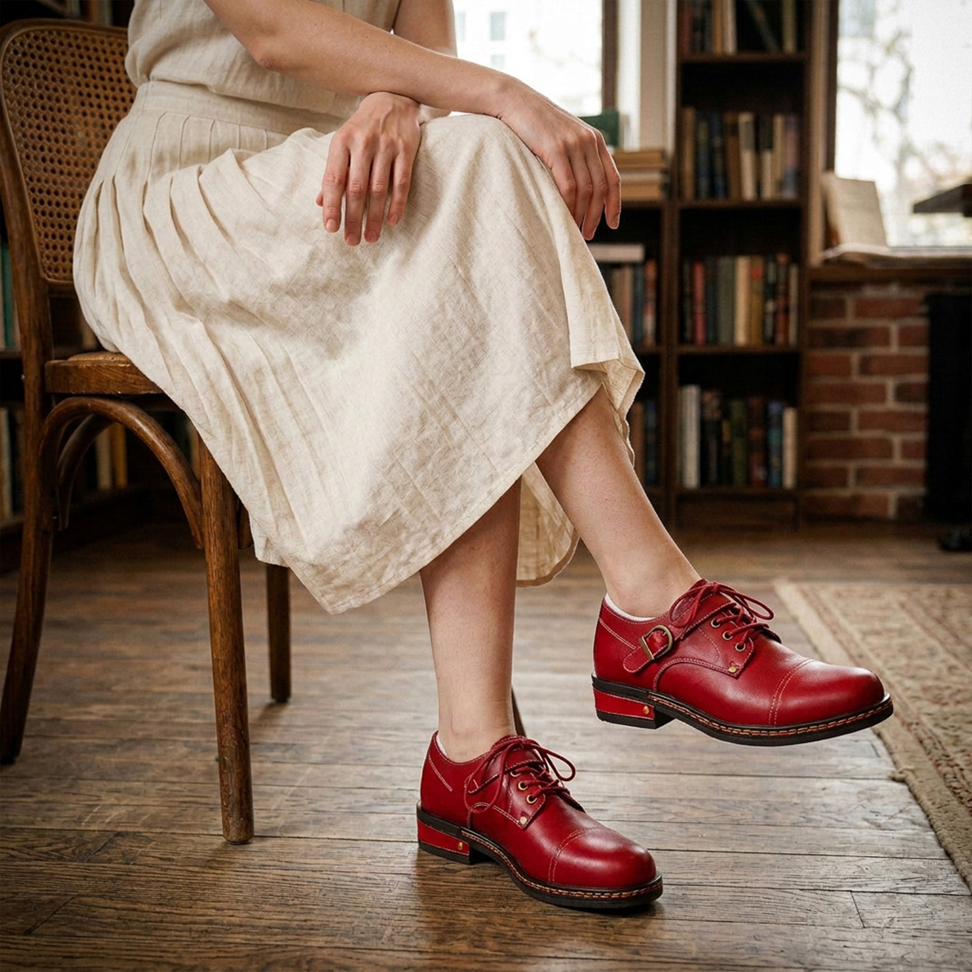 Valentina™ | Vintage Buckle Oxford Flat